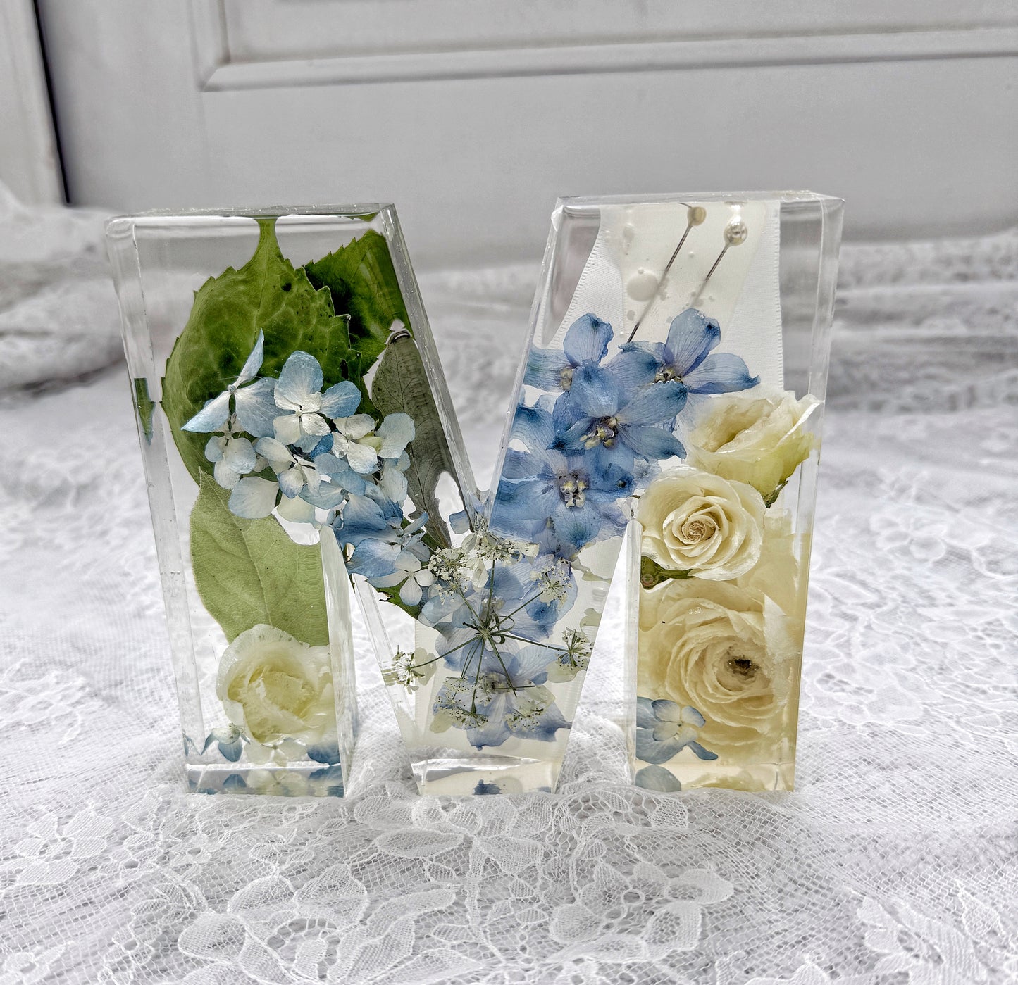 Letter Blocks Floral Preservation Keepsake - Add On Item