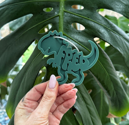 Custom Name Keychain | Personalized Acrylic Tag - Dinosaur