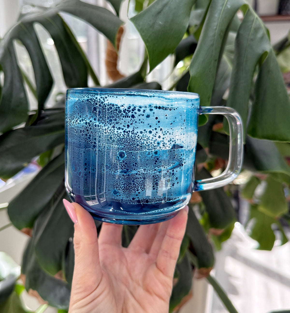 Ocean Wave Glass Mug | Handcrafted Resin Coffee Cup | Coastal Drinkware 9/17/26