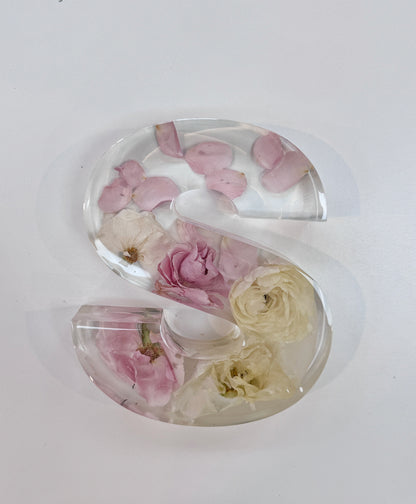 Letter Blocks Floral Preservation Keepsake - Add On Item