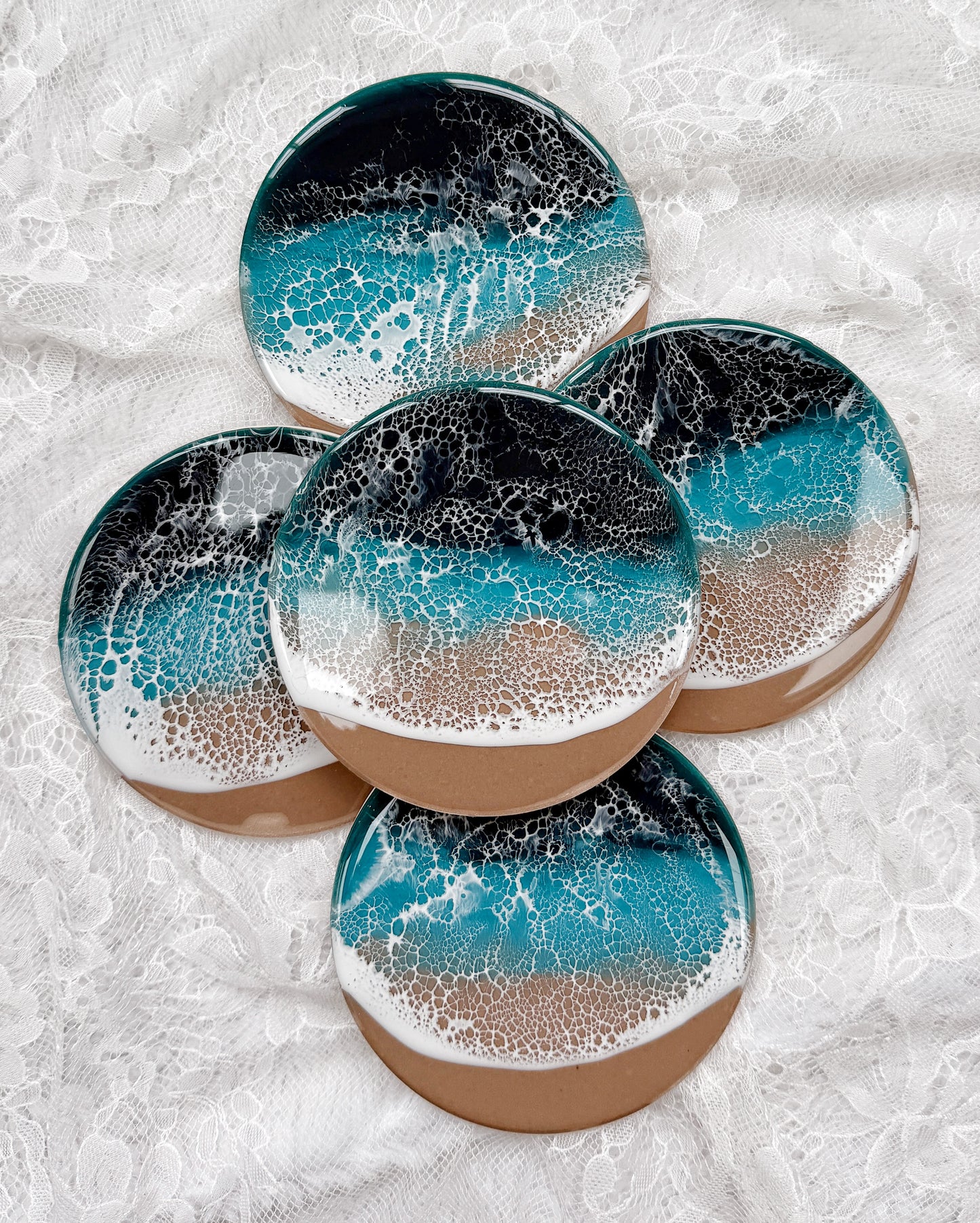 Resin Ocean Wave Coasters 4/9/26