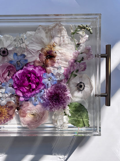 11" x 14" Acrylic Tray Floral Preservation Keepsake