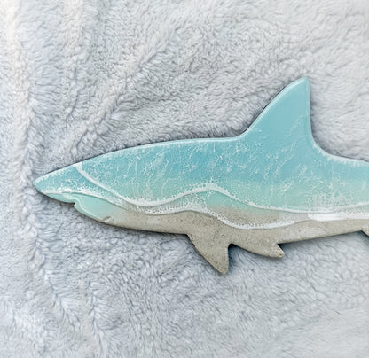 Great White Shark Wall Art | Ocean Wave Resin Decor 4/9/26