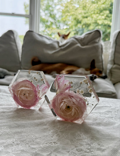 Mini Hexagon Floral Preservation Keepsake - Add On Item