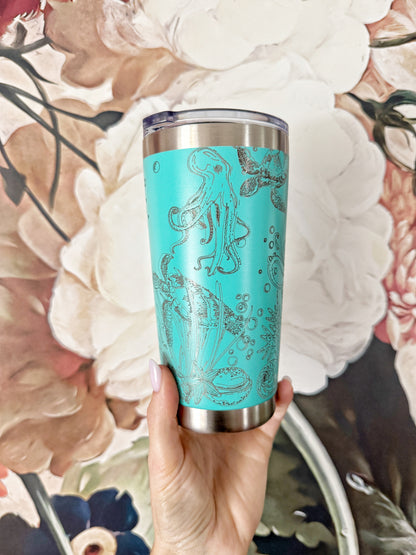 Laser Engraved Stainless Steel Tumbler | 20oz Insulated Travel Cup