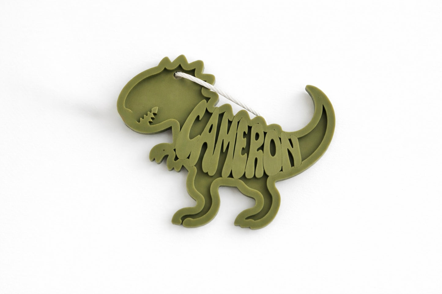 Custom Name Keychain | Personalized Acrylic Tag - Dinosaur