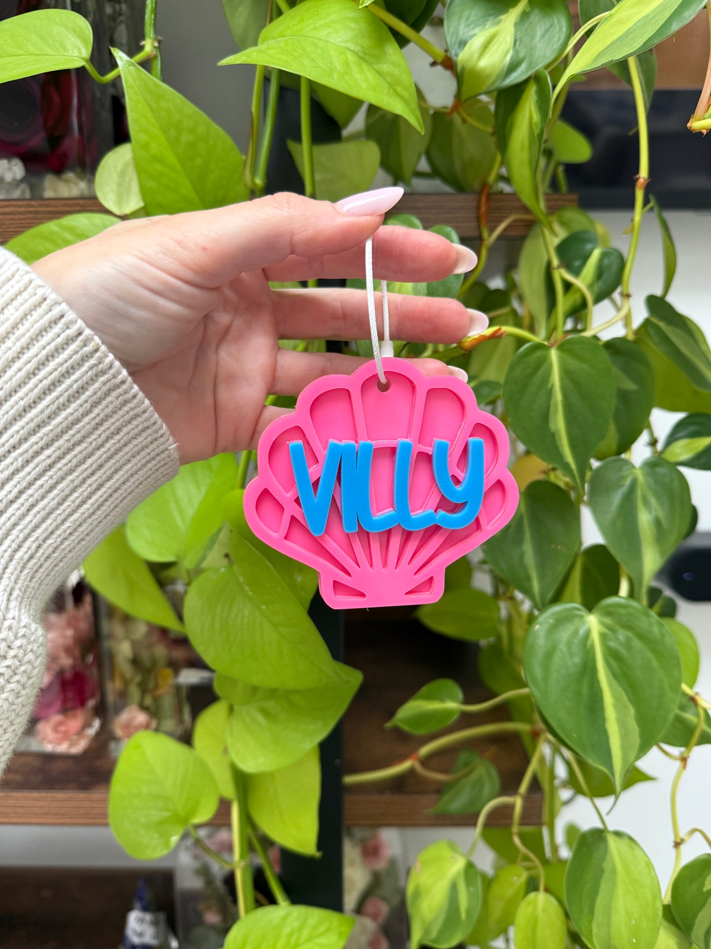 Custom Name Keychain | Personalized Acrylic Tag - Shell