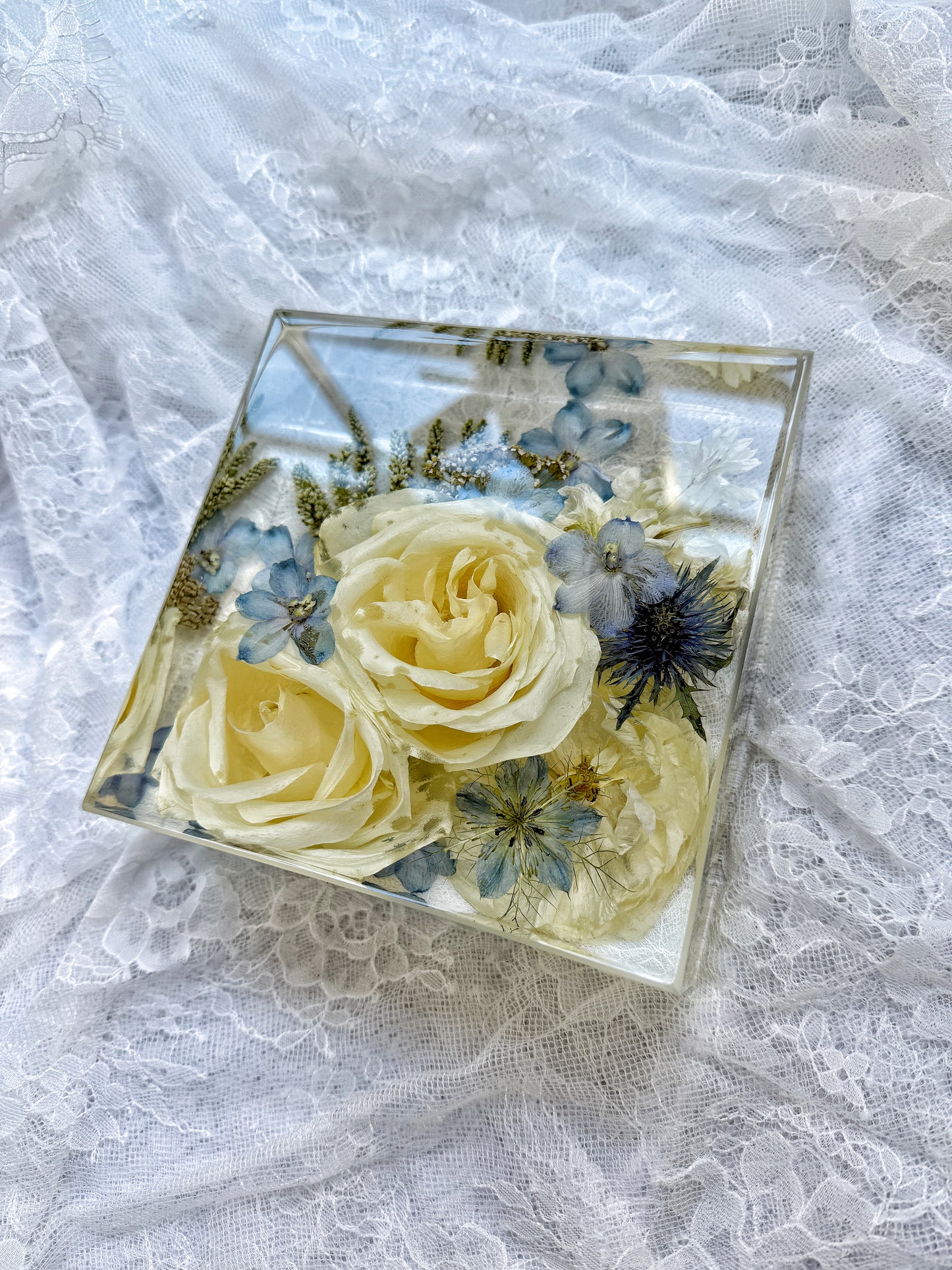 6" Square Floral Preservation Keepsake - Add On Item
