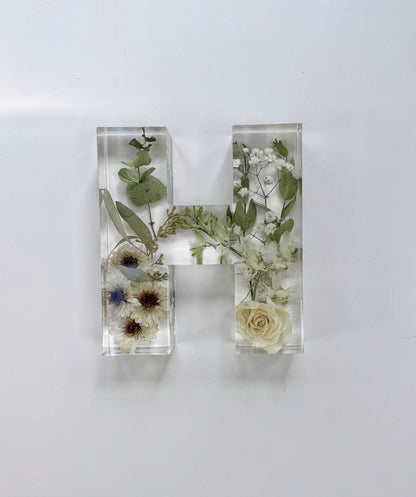 Letter Blocks Floral Preservation Keepsake - Add On Item