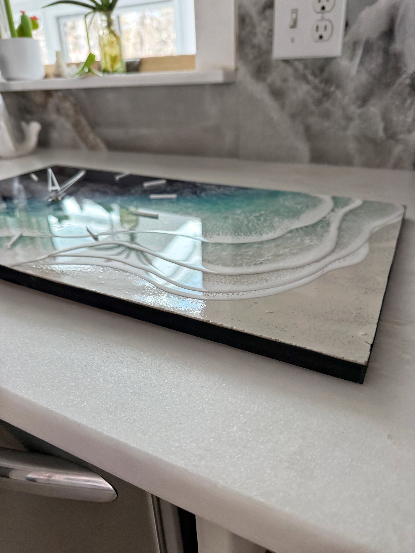 Ocean Wave Clock Wall Art