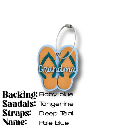 Custom Name Keychain | Personalized Acrylic Tag - Flip Flops