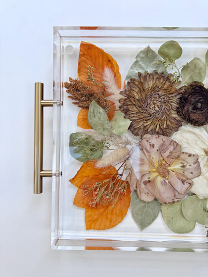 11" x 14" Acrylic Tray Floral Preservation Keepsake