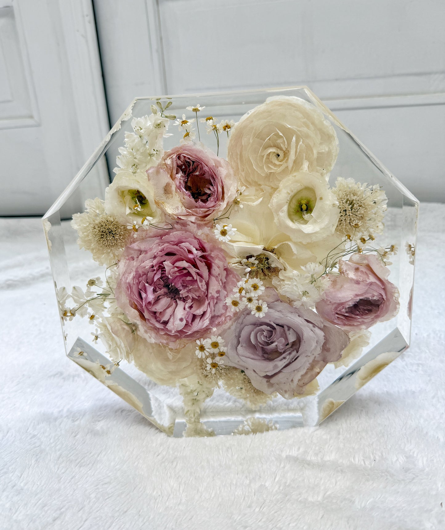 10" Octagon Floral Preservation Keepsake