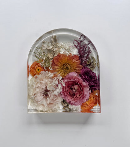 8" Arch Floral Preservation Keepsake