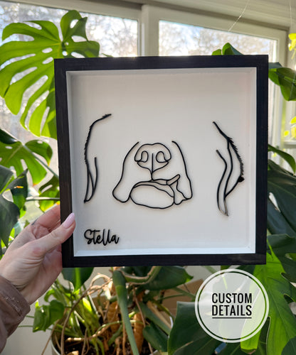 Custom Pet Silhouette Portrait – Classic & Upgraded Options