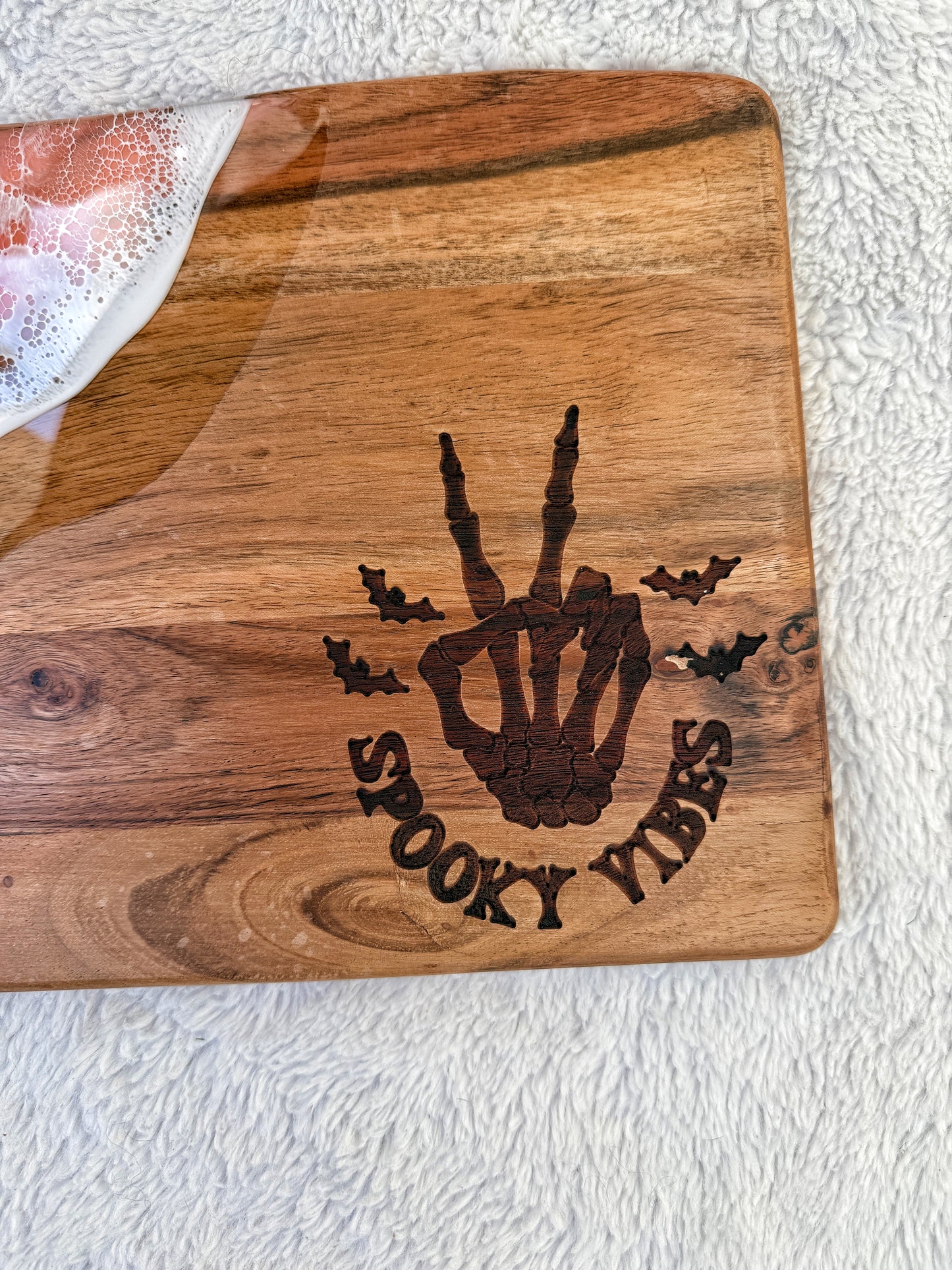 Halloween Cutting/Charcuterie Board - Acacia