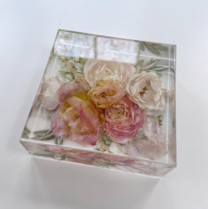 6" Square Floral Preservation Keepsake - Add On Item