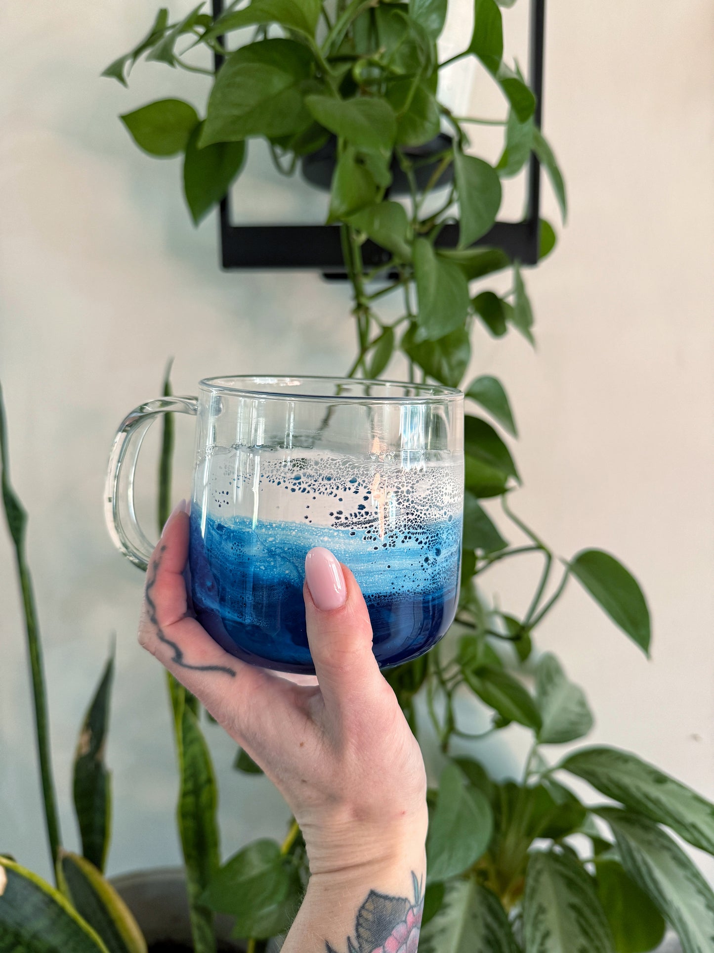 Ocean Wave Glass Mug | Handcrafted Resin Coffee Cup | Coastal Drinkware 4/9/26