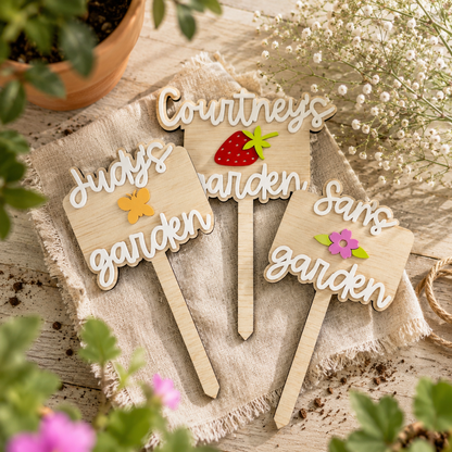 Personalized Garden Plant Stake – Custom Name Sign