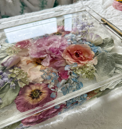 11" x 14" Acrylic Tray Floral Preservation Keepsake
