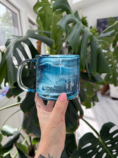 Ocean Wave Glass Mug | Handcrafted Resin Coffee Cup | Coastal Drinkware 9/17/26