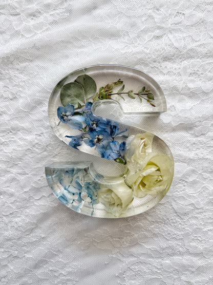 Letter Blocks Floral Preservation Keepsake - Add On Item