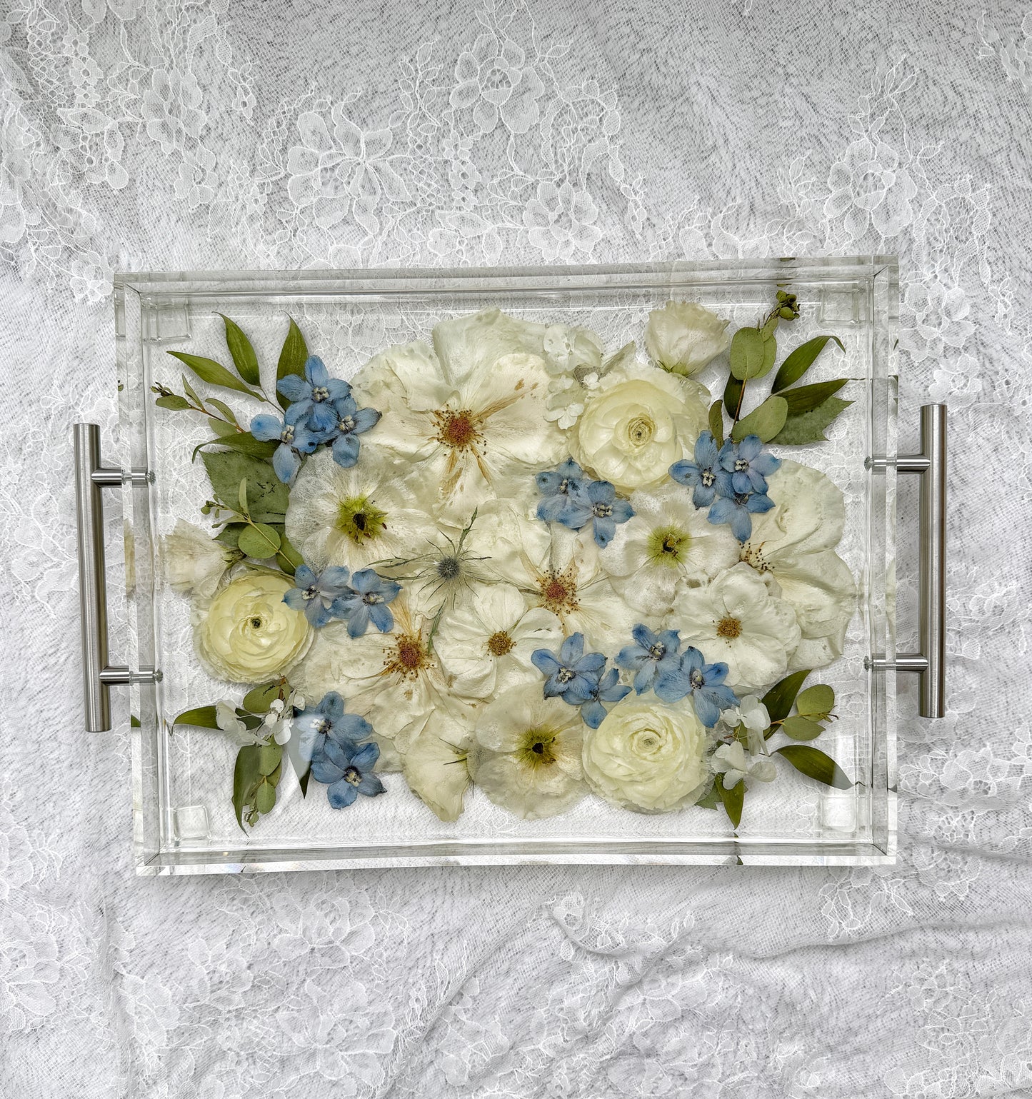 11" x 14" Acrylic Tray Floral Preservation Keepsake