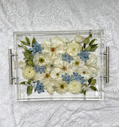 11" x 14" Acrylic Tray Floral Preservation Keepsake