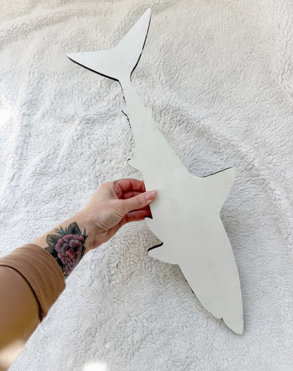 Great White Shark Wall Art | Ocean Wave Resin Decor 4/9/26