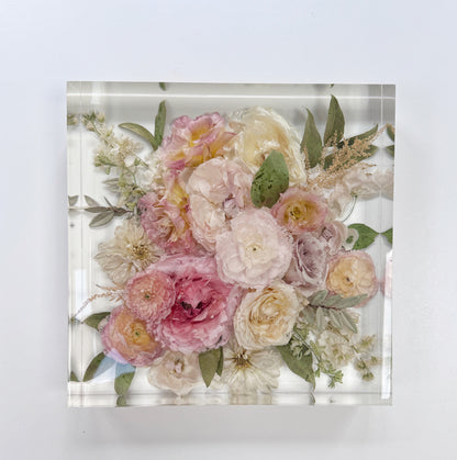 12" Square Floral Preservation Keepsake