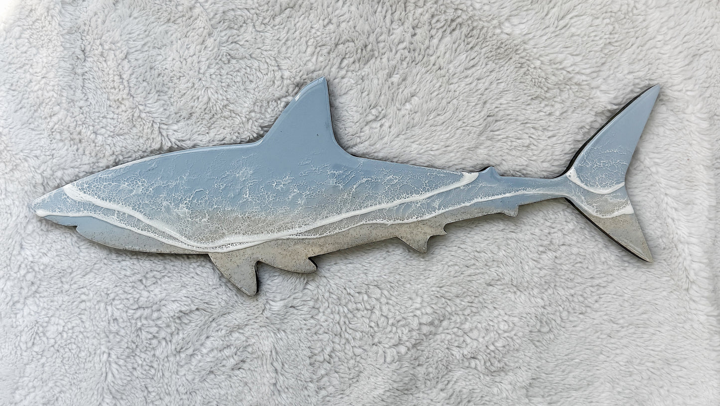 Great White Shark Wall Art | Ocean Wave Resin Decor 4/9/26