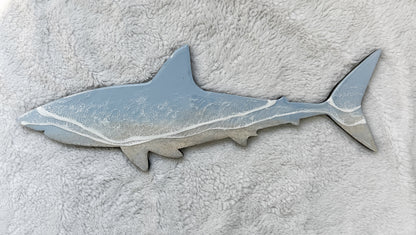 Great White Shark Wall Art | Ocean Wave Resin Decor 4/9/26