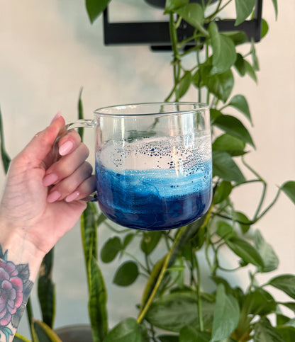 Ocean Wave Glass Mug | Handcrafted Resin Coffee Cup | Coastal Drinkware 4/9/26