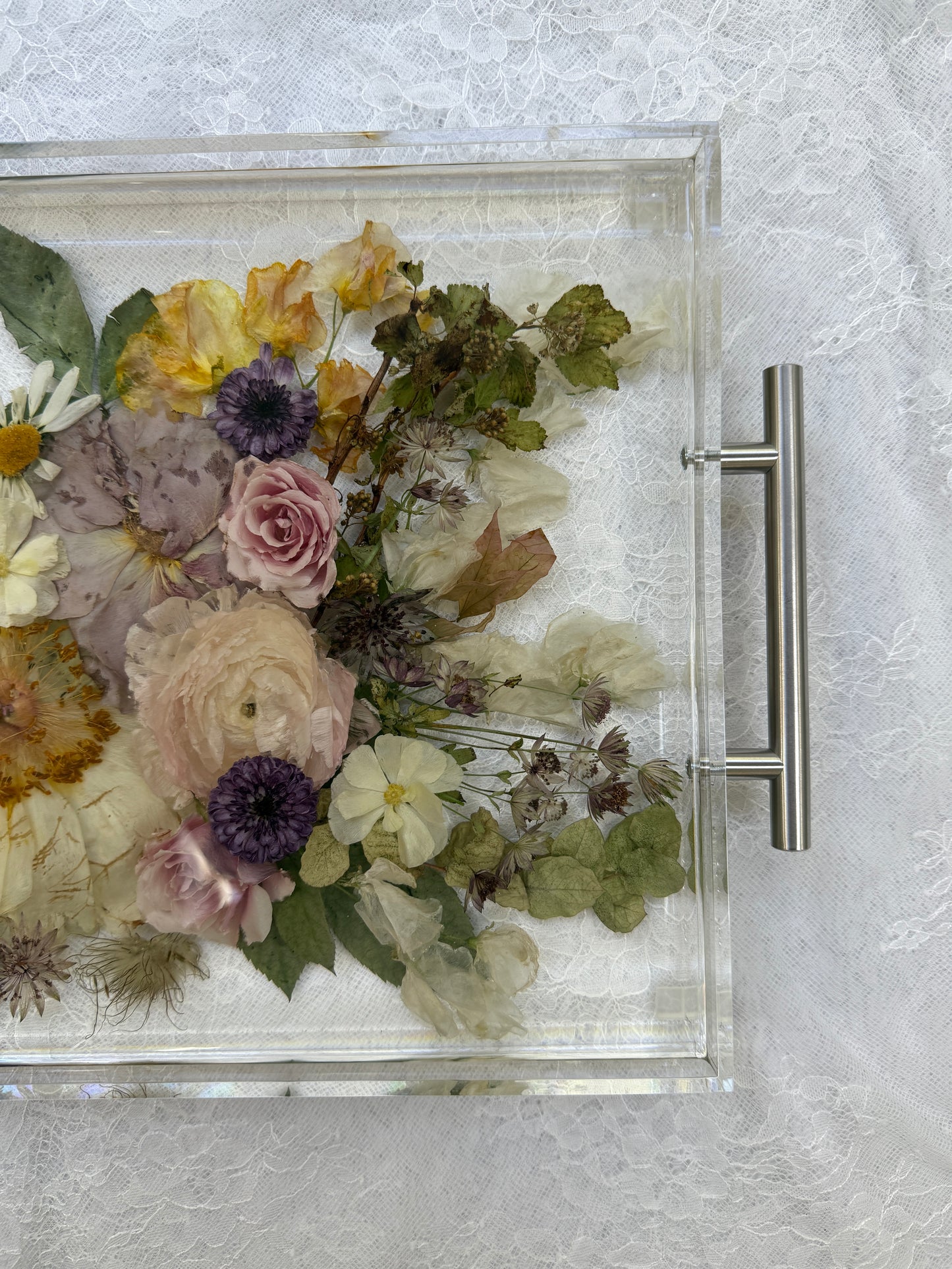 Floral Tray 11" x 14" Acrylic