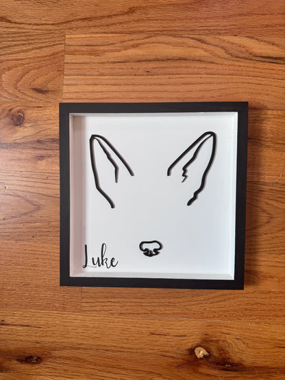 Custom Pet Silhouette Portrait – Classic & Upgraded Options