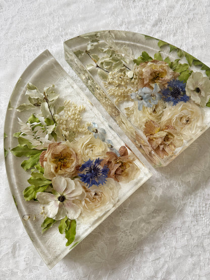 9" Bookends Floral Preservation Keepsake