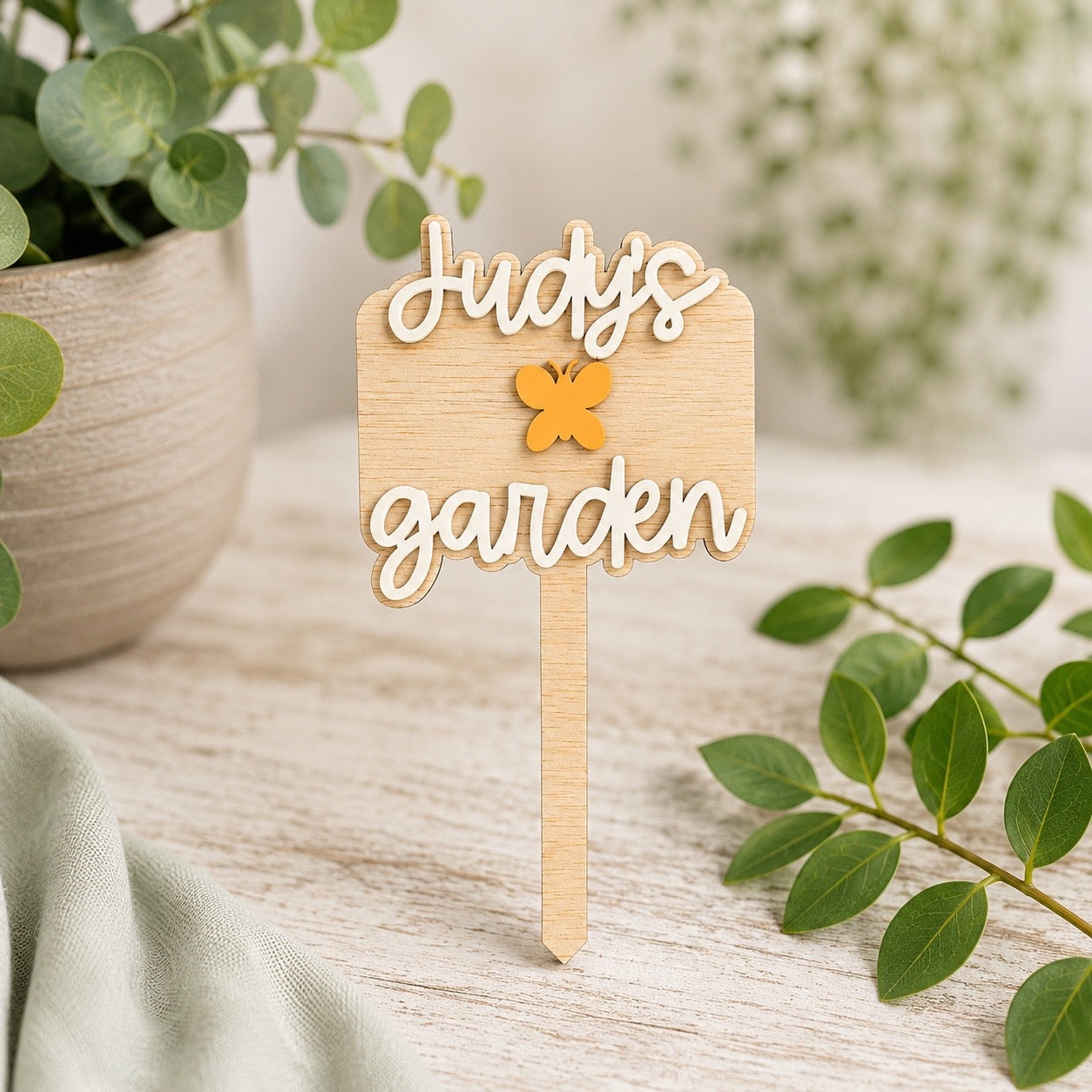 Personalized Garden Plant Stake – Custom Name Sign