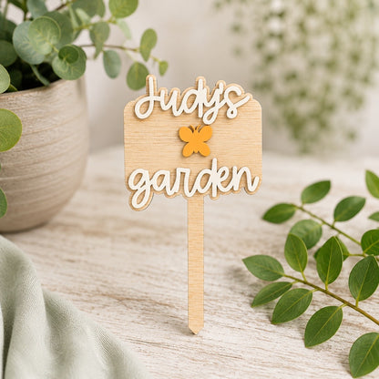 Personalized Garden Plant Stake – Custom Name Sign