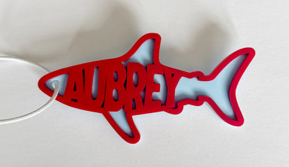 Custom Name Keychain | Personalized Acrylic Tag - Shark