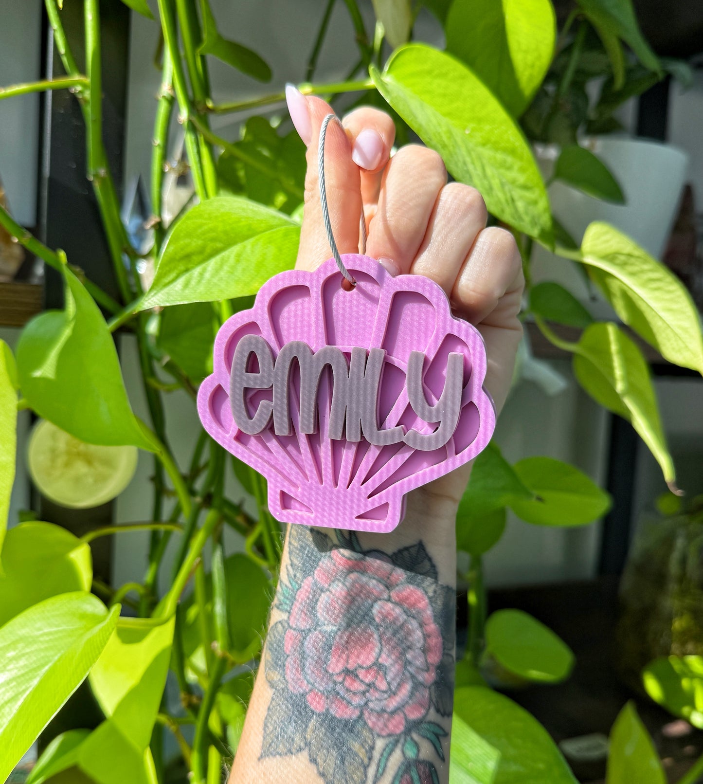 Custom Name Keychain | Personalized Acrylic Tag - Shell