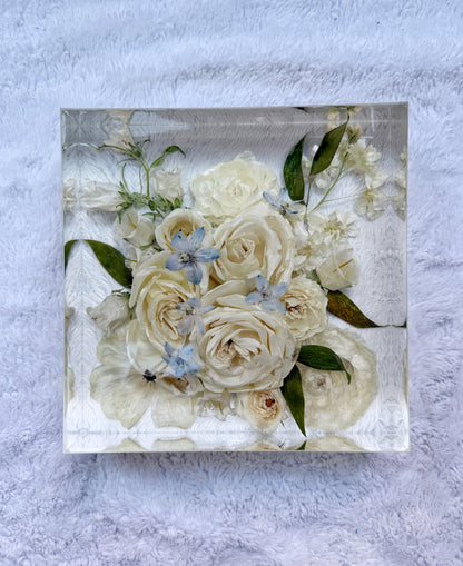 9" Square Floral Preservation Keepsake