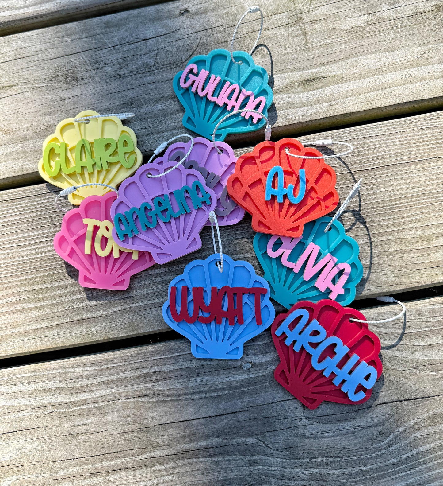 Custom Name Keychain | Personalized Acrylic Tag - Shell