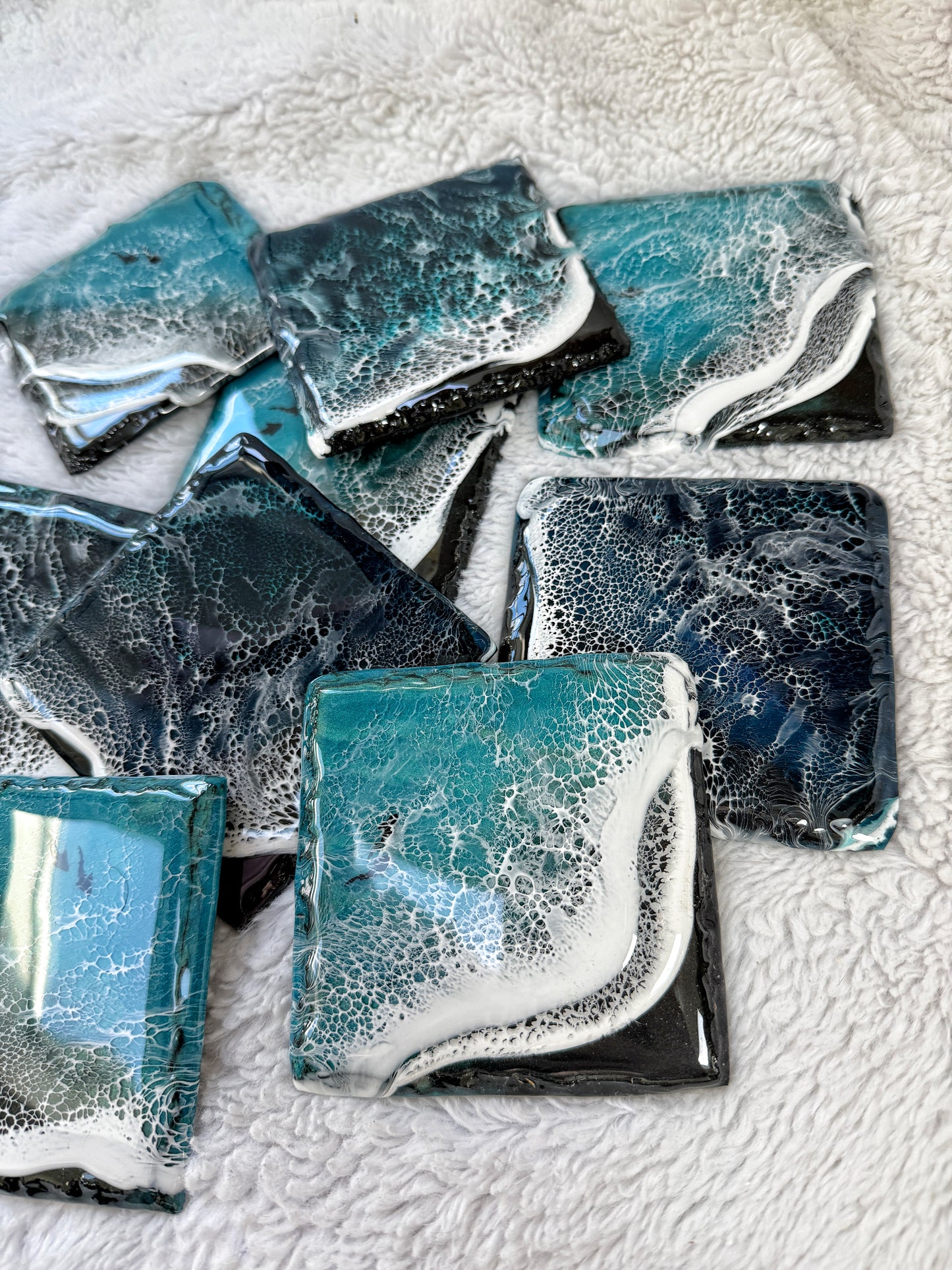 Slate Resin Ocean Wave Coasters 4/9/26