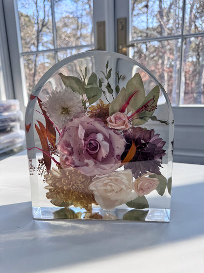 10" Arch Floral Preservation Keepsake