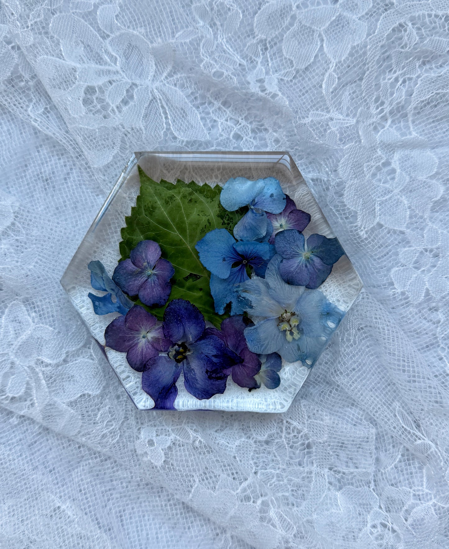 Mini Hexagon Floral Preservation Keepsake - Add On Item