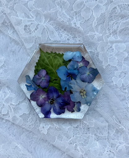 Mini Hexagon Floral Preservation Keepsake - Add On Item
