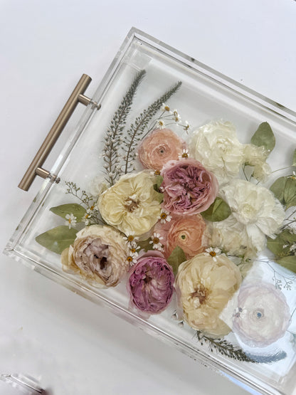 11" x 14" Acrylic Tray Floral Preservation Keepsake