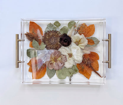 11" x 14" Acrylic Tray Floral Preservation Keepsake