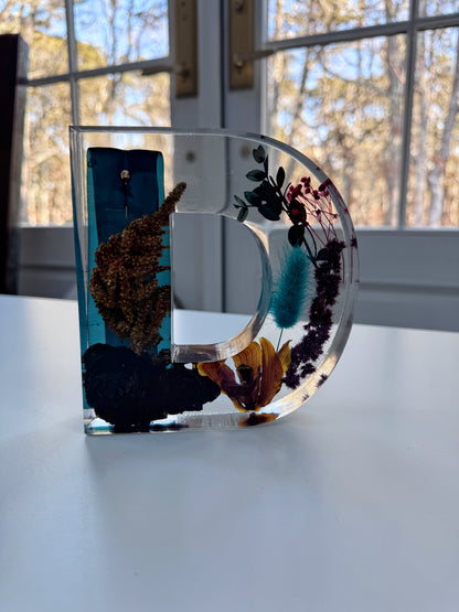 Letter Blocks Floral Preservation Keepsake - Add On Item