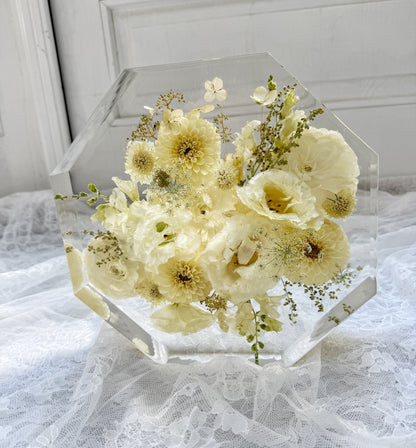 10" Octagon Floral Preservation Keepsake